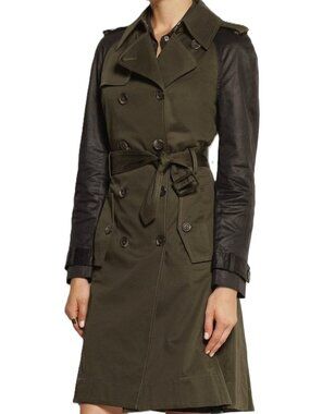 ALTUZARRA for Target Black Green military trench coat S 2014 Original Collab